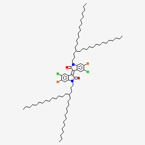 molecular formula C80H134Br2Cl2N2O2 B12842339 (E)-6,6'-Dibromo-5,5'-dichloro-1,1'-bis(4-tetradecyloctadecyl)-[3,3'-biindolinylidene]-2,2'-dione 