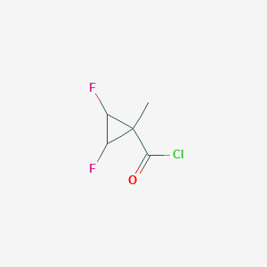 molecular formula C5H5ClF2O B12842368 2,3-Difluoro-1-methylcyclopropane-1-carbonyl chloride CAS No. 315690-85-8