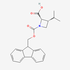 (2S,3R)-1-(((9H-Fluoren-9-yl)methoxy)carbonyl)-3-isopropylazetidine-2-carboxylic acid