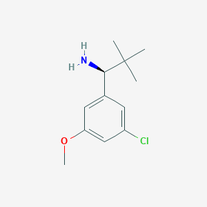 (S)-1-(3-chloro-5-methoxyphenyl)-2,2-dimethylpropan-1-amine