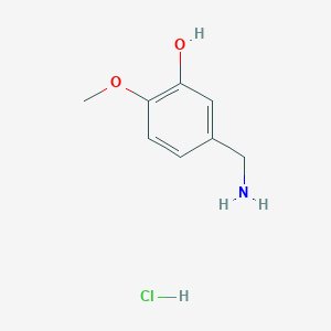 molecular formula C8H12ClNO2 B1284252 5-(氨甲基)-2-甲氧基苯酚盐酸盐 CAS No. 42365-68-4