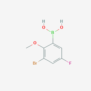 molecular formula C7H7BBrFO3 B1284253 (3-溴-5-氟-2-甲氧基苯基)硼酸 CAS No. 352525-85-0