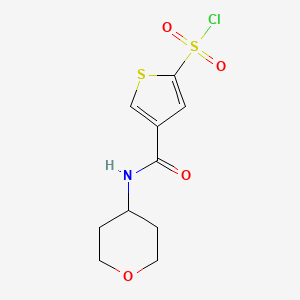 4-((Tetrahydro-2H-pyran-4-yl)carbamoyl)thiophene-2-sulfonyl chloride