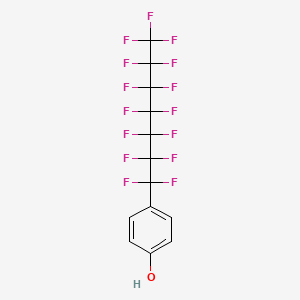 molecular formula C13H5F15O B12842559 4-(Pentadecafluoroheptyl)phenol CAS No. 57578-99-1