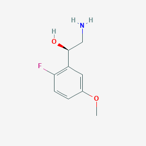 molecular formula C9H12FNO2 B12842572 (1R)-2-amino-1-(2-fluoro-5-methoxyphenyl)ethanol 