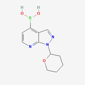 (1-(Tetrahydro-2H-pyran-2-yl)-1H-pyrazolo[3,4-b]pyridin-4-yl)boronic acid