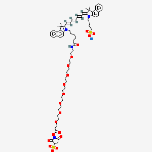 molecular formula C68H89N4NaO19S2 B12842590 ICG-PEG8-Sulfo-Osu 