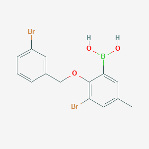 molecular formula C14H13BBr2O3 B1284261 (3-溴-2-((3-溴苄基)氧基)-5-甲基苯基)硼酸 CAS No. 849052-16-0