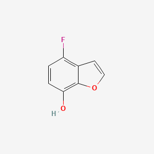 molecular formula C8H5FO2 B12842610 4-Fluorobenzofuran-7-ol 