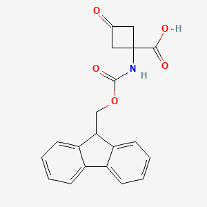 1-((((9H-Fluoren-9-yl)methoxy)carbonyl)amino)-3-oxocyclobutanecarboxylic acid