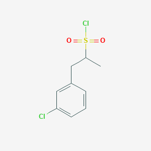 molecular formula C9H10Cl2O2S B12842662 1-(3-Chlorophenyl)propane-2-sulfonyl chloride 