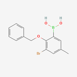 B1284267 2-Benzyloxy-3-bromo-5-methylphenylboronic acid CAS No. 870777-20-1