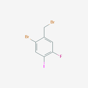 molecular formula C7H4Br2FI B12842694 2-Bromo-5-fluoro-4-iodobenzyl bromide 