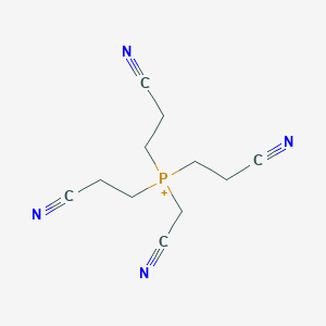 molecular formula C11H14N4P+ B12842729 Tri(2-cyanoethyl)(cyanomethyl)phosphonium 