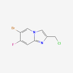 molecular formula C8H5BrClFN2 B12842730 6-Bromo-2-(chloromethyl)-7-fluoroimidazo[1,2-a]pyridine 