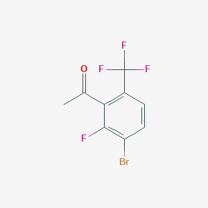 1-[3-bromo-2-fluoro-6-(trifluoromethyl)phenyl]ethanone