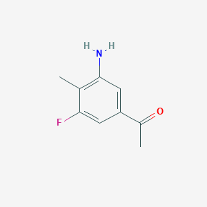 molecular formula C9H10FNO B12842767 1-(3-Amino-5-fluoro-4-methylphenyl)ethan-1-one 