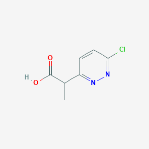 molecular formula C7H7ClN2O2 B12842829 2-(6-Chloropyridazin-3-yl)propanoic acid 