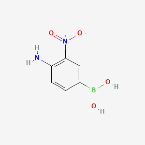 molecular formula C6H7BN2O4 B1284283 4-氨基-3-硝基苯硼酸 CAS No. 89466-07-9