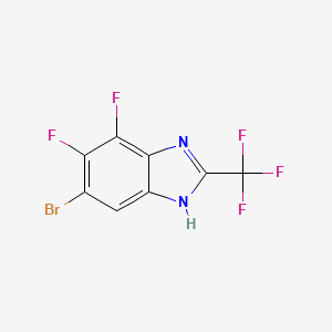 molecular formula C8H2BrF5N2 B12842837 6-Bromo-4,5-difluoro-2-(trifluoromethyl)-1H-benzimidazole 