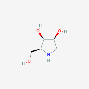 molecular formula C5H11NO3 B12842845 (2S,3R,4S)-2-(hydroxymethyl)pyrrolidine-3,4-diol 