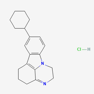 8-Cyclohexyl-2,4,5,6-tetrahydro-1H-pyrazino[3,2,1-jk]carbazole hcl