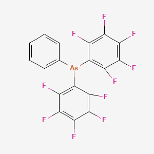 molecular formula C18H5AsF10 B12842860 Bis(pentafluorophenyl)phenylarsine CAS No. 20901-24-0