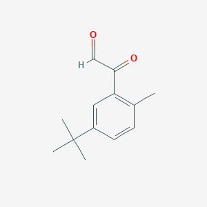 molecular formula C13H16O2 B12842896 2-(5-(tert-Butyl)-2-methylphenyl)-2-oxoacetaldehyde 