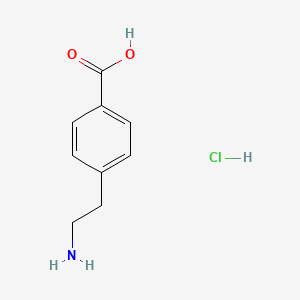 molecular formula C9H12ClNO2 B1284290 4-(2-氨基乙基)苯甲酸盐酸盐 CAS No. 60531-36-4