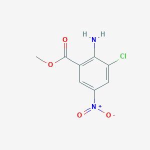 molecular formula C8H7ClN2O4 B12842910 Methyl 2-amino-3-chloro-5-nitrobenzoate 