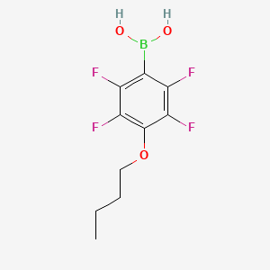 molecular formula C10H11BF4O3 B1284292 （4-丁氧基-2,3,5,6-四氟苯基）硼酸 CAS No. 871126-19-1