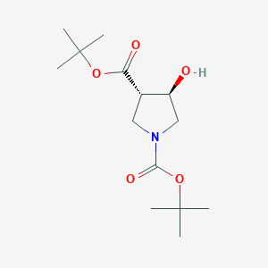 Trans-di-tert-butyl 4-hydroxypyrrolidine-1,3-dicarboxylate