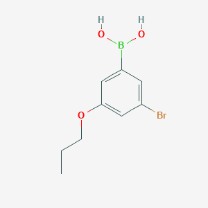 molecular formula C9H12BBrO3 B1284294 3-溴-5-丙氧基苯硼酸 CAS No. 871126-27-1