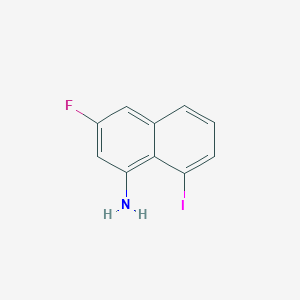 molecular formula C10H7FIN B12842941 3-Fluoro-8-iodonaphthalen-1-amine 