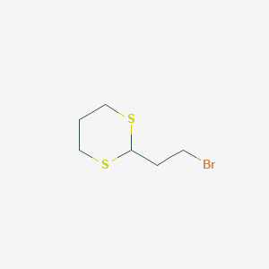 molecular formula C6H11BrS2 B12842952 2-(2-Bromoethyl)-1,3-dithiane 