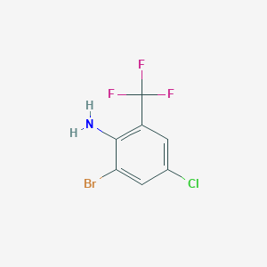 molecular formula C7H4BrClF3N B1284300 2-Bromo-4-chloro-6-(trifluoromethyl)aniline CAS No. 912617-74-4