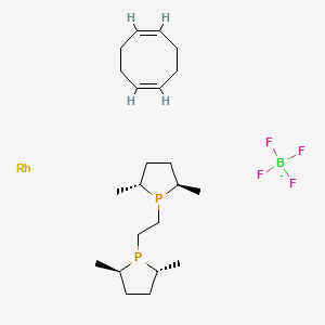 molecular formula C22H40BF4P2Rh- B1284301 1,2-双[(2R,5R)-2,5-(二甲基膦酰烷)]乙烷(环辛二烯)铑(I)四氟硼酸盐 CAS No. 305818-67-1