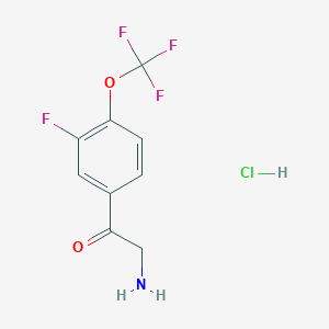 3-Fluoro-4-(trifluoromethoxy)phenacylamine hydrochloride