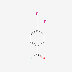 molecular formula C9H7ClF2O B12843061 4-(1,1-Difluoroethyl)benzoyl chloride 