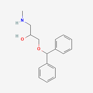 molecular formula C17H21NO2 B12843066 1-Benzhydryloxy-3-methylamino-propan-2-ol 