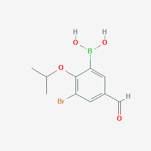 3-Bromo-2-isopropoxy-5-formylphenylboronic acid