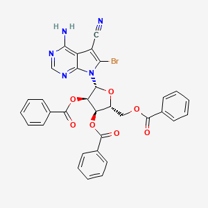 [(2R,3R,4R,5R)-5-(4-amino-6-bromo-5-cyanopyrrolo[2,3-d]pyrimidin-7-yl)-3,4-dibenzoyloxyoxolan-2-yl]methyl benzoate