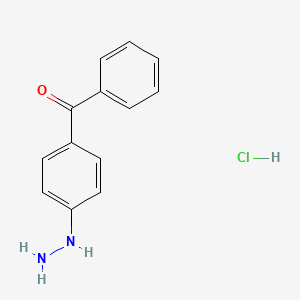 molecular formula C13H13ClN2O B12843099 (4-Hydrazinylphenyl)(phenyl)methanone hydrochloride 