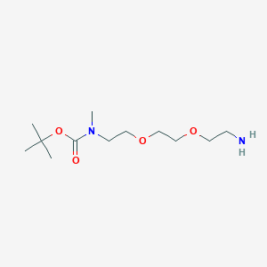 molecular formula C12H26N2O4 B12843134 Tert-butyl (2-(2-(2-aminoethoxy)ethoxy)ethyl)(methyl)carbamate 