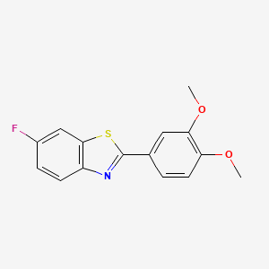 molecular formula C15H12FNO2S B12843162 2-(3,4-Dimethoxyphenyl)-6-fluoro-benzothiazole 