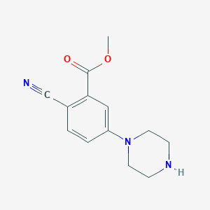 Methyl 5-piperazin-1-yl-2-cyanobenzoate