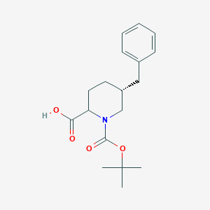 (5R)-5-benzyl-1-[(2-methylpropan-2-yl)oxycarbonyl]piperidine-2-carboxylic acid