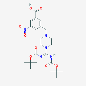 3-((4-(N,N'-Bis(tert-butoxycarbonyl)carbamimidoyl)piperazin-1-yl)methyl)-5-nitrobenzoic acid