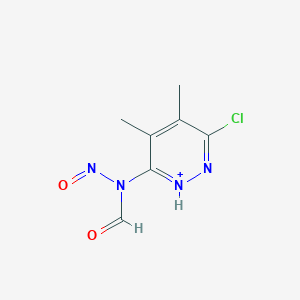 N-(6-chloro-4,5-dimethylpyridazin-2-ium-3-yl)-N-nitrosoformamide