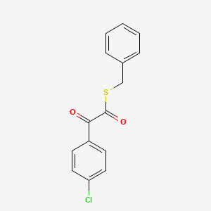 Benzeneethanethioic acid, 4-chloro-alpha-oxo-, S-(phenylmethyl) ester